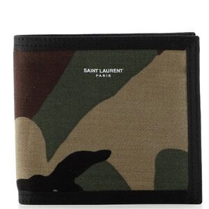 ❤️SOLD❤️Mens Saint Laurent Classic Bifold Wallet Printed Canvas
